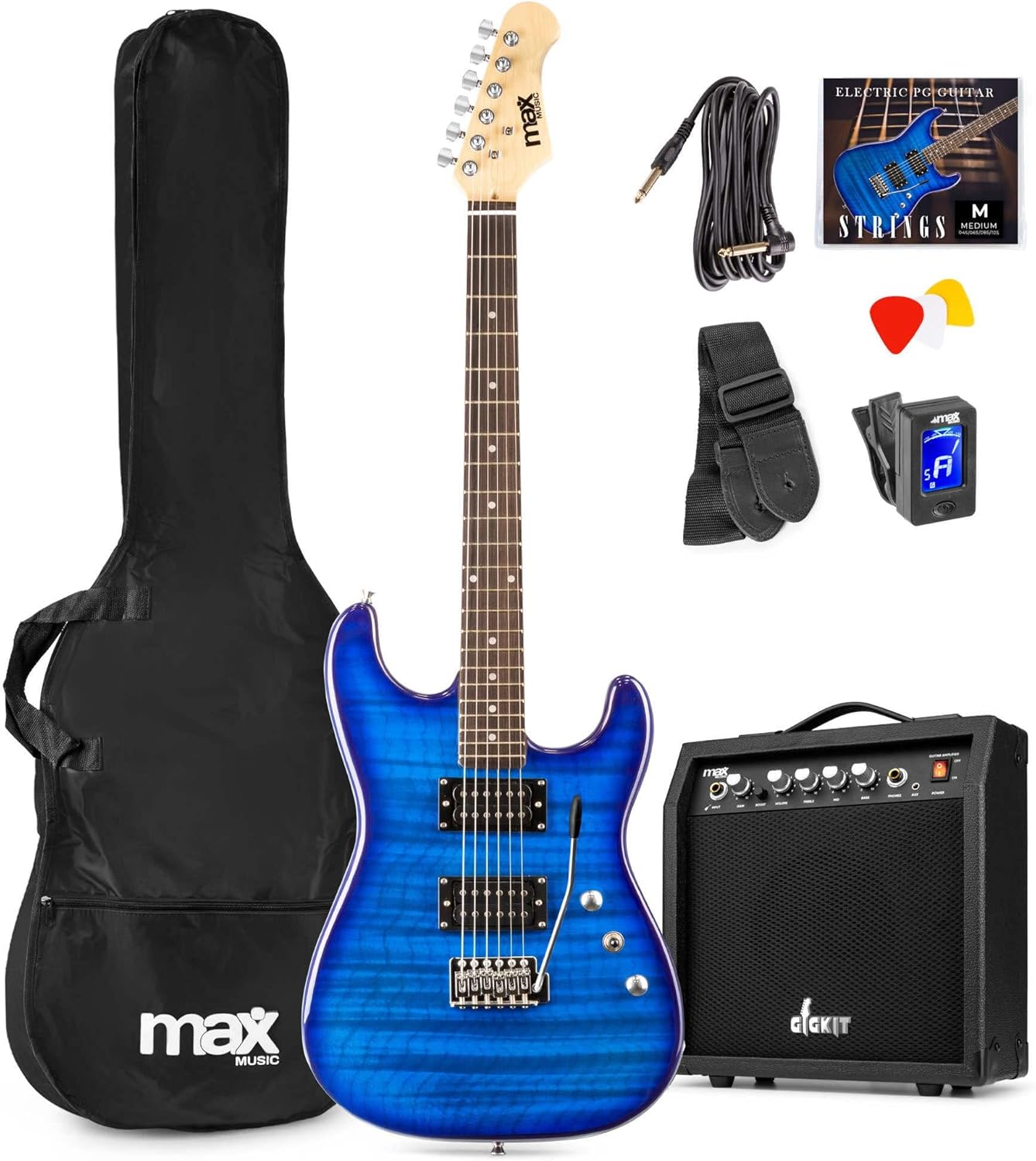 GigKit Electric Guitar Pack Quilted Style Dark Blue