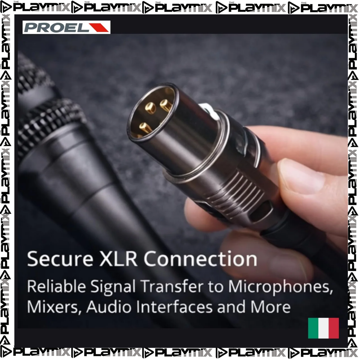 PROEL XLR3MVPRO Professional 3-Pin XLR Female Connector (Pack of 4)