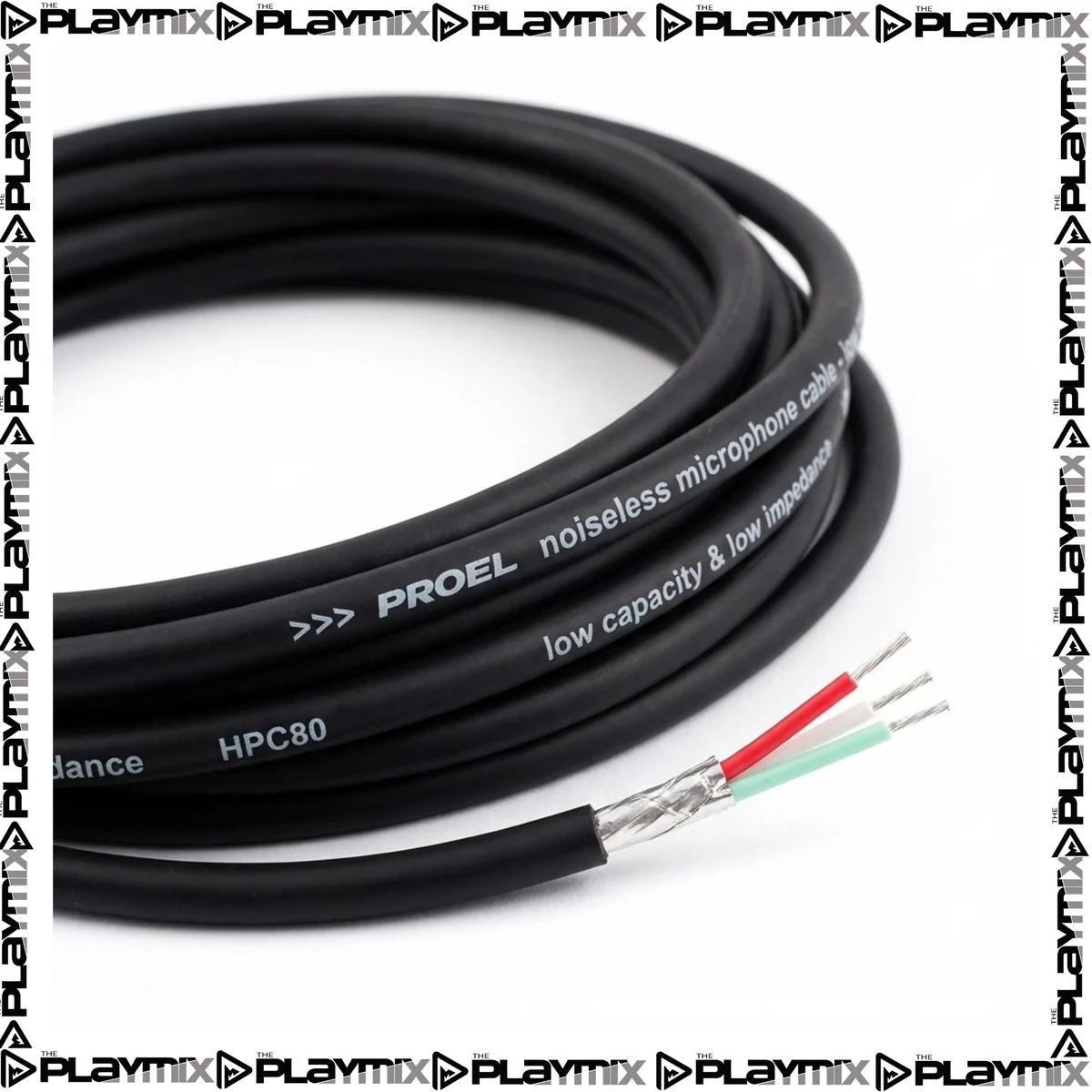 PROEL HPC80 Microphone Cable – Noiseless Low Capacitance Pro Audio Cable (100m Roll)