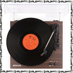 Fenton RP165D Record Player Set with Speakers – Bluetooth, Dark Wood