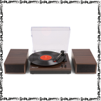 Fenton RP165D Record Player Set with Speakers – Bluetooth, Dark Wood