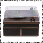 Fenton RP165D Record Player Set with Speakers – Bluetooth, Dark Wood