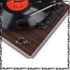 Fenton RP165D Record Player Set with Speakers – Bluetooth, Dark Wood