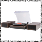 Fenton RP165D Record Player Set with Speakers – Bluetooth, Dark Wood