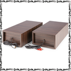 Fenton RP165D Record Player Set with Speakers – Bluetooth, Dark Wood