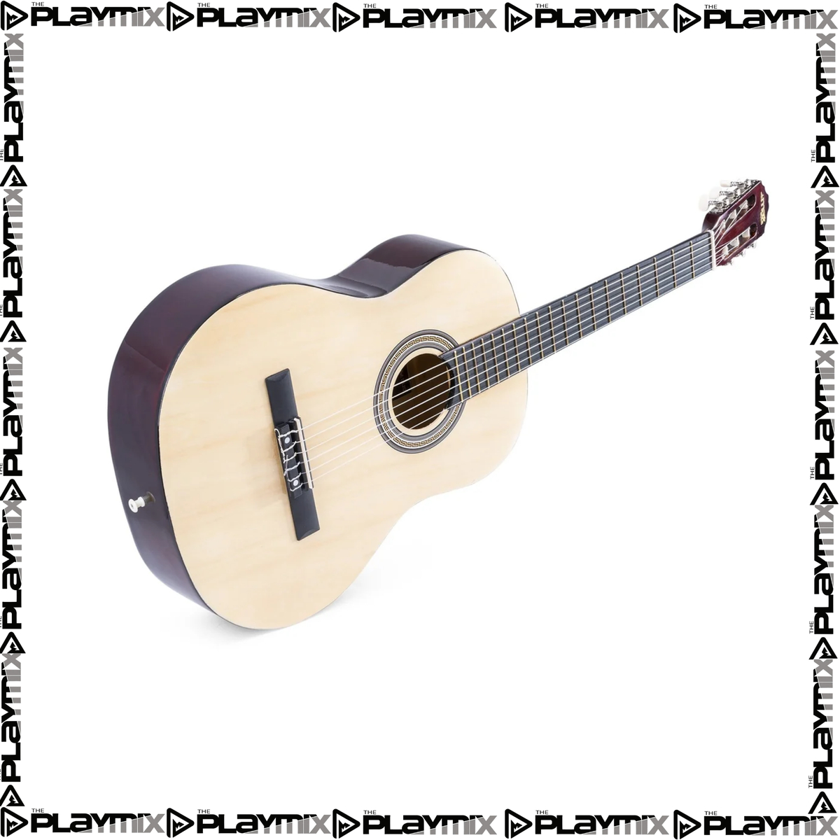 MAX SoloArt Classical Guitar Kit 4/4 Natural – with Gig Bag, Tuner, Strap, Picks & Spare Strings