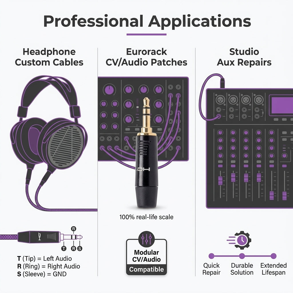 Die Hard DHJ35SBK 3.5mm Stereo Jack – Professional TRS Audio Connector