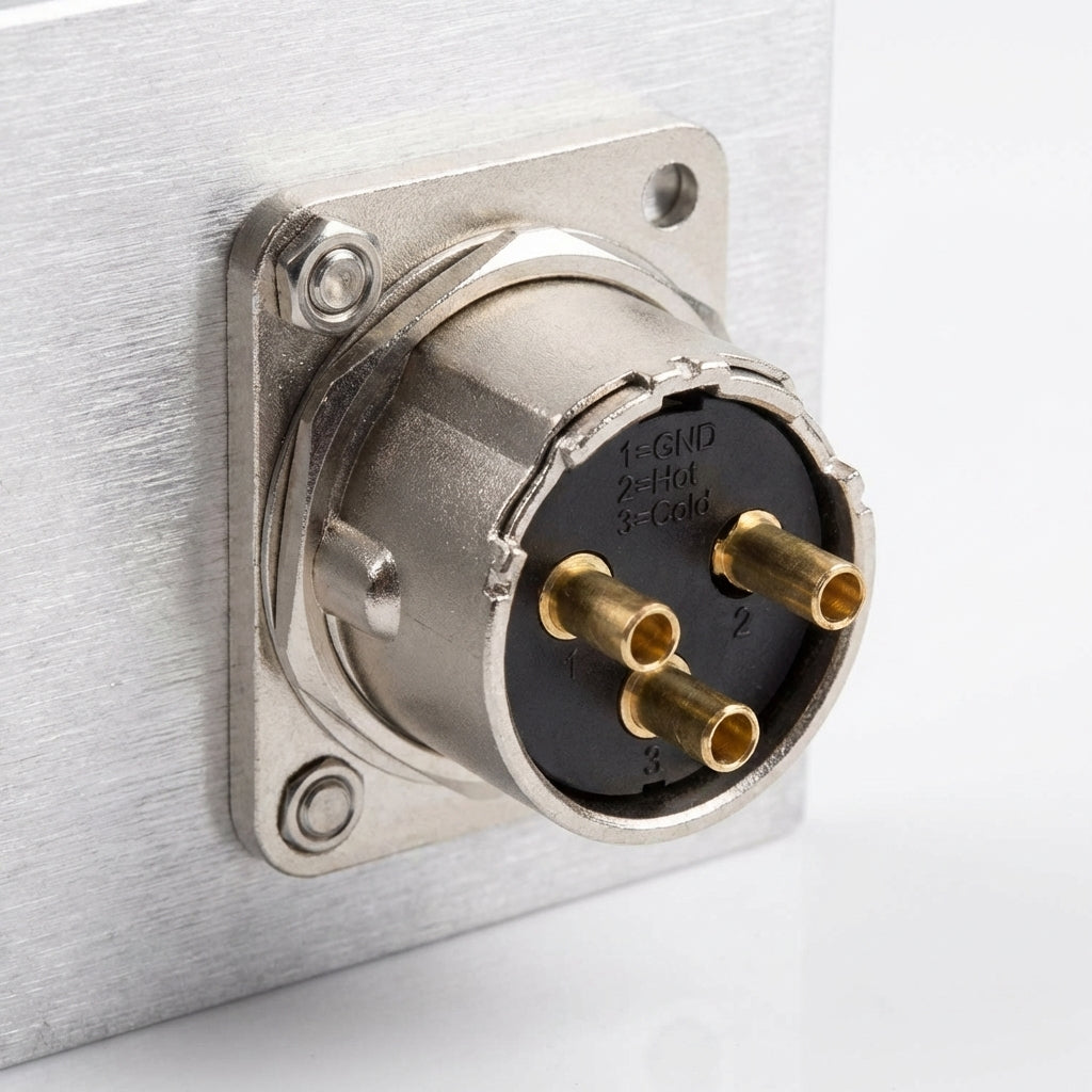 PROEL XLR3MDLX Male XLR Panel Mount – 3-Pole Chassis Connector