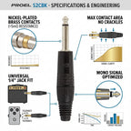 Proel S2CBK 1/4 Inch Mono Jack – Professional TS Audio Connector